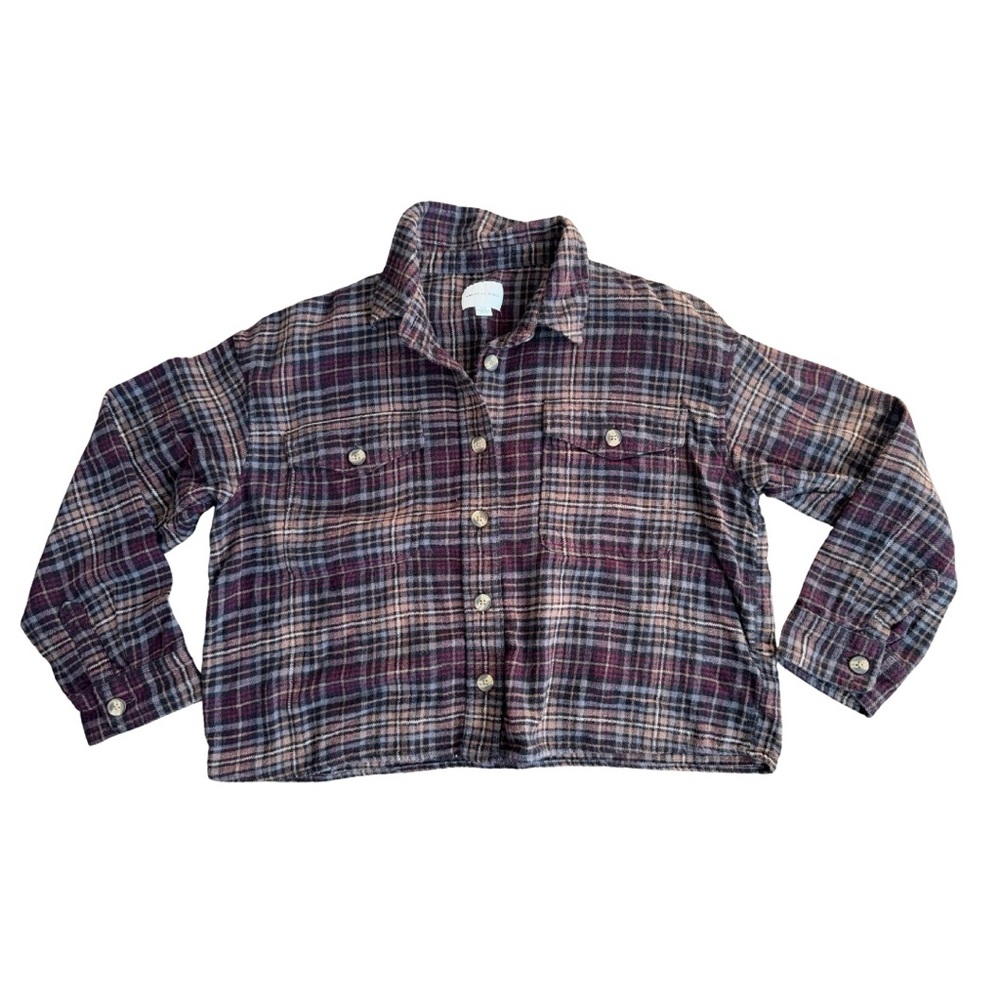 American Eagle Cropped Flannel